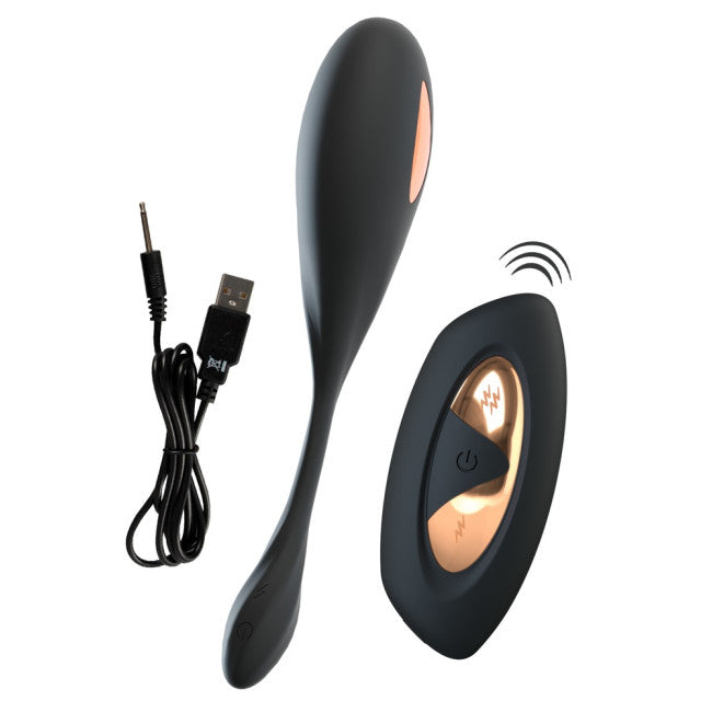 XouXou Vibrating E-Stim RC Love Ball Black