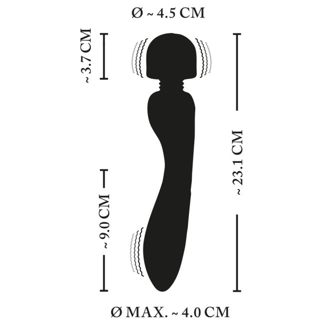 XouXou E-Stim Wand & Vibrator Black