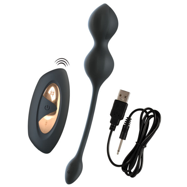 XouXou RC Vibrating E-Stim Love Balls Black