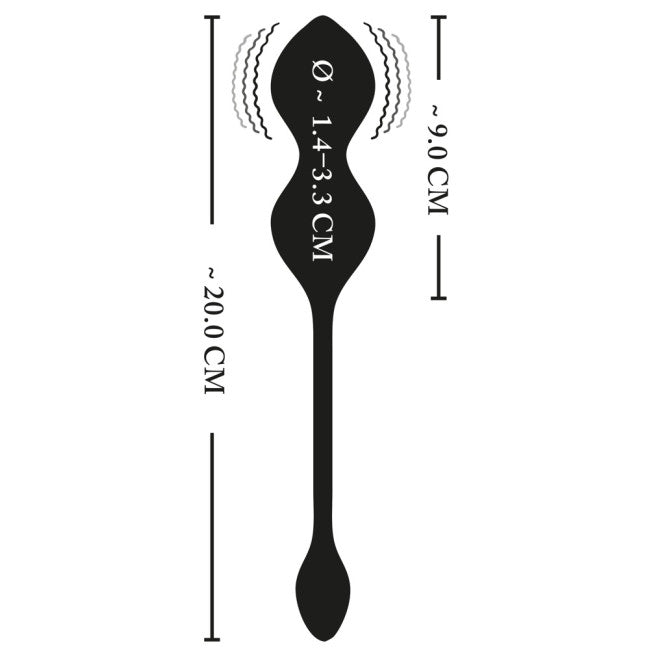 XouXou RC Vibrating E-Stim Love Balls Black