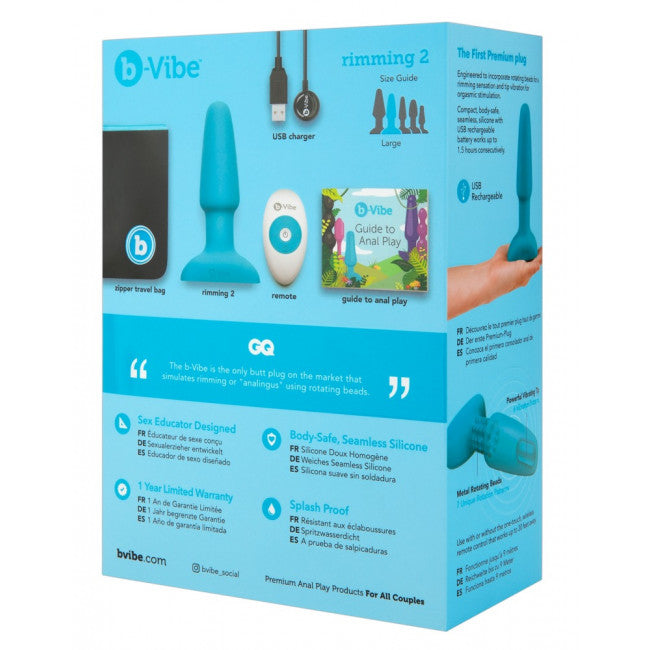 b-Vibe Rimming Plug 2 Turquoise
