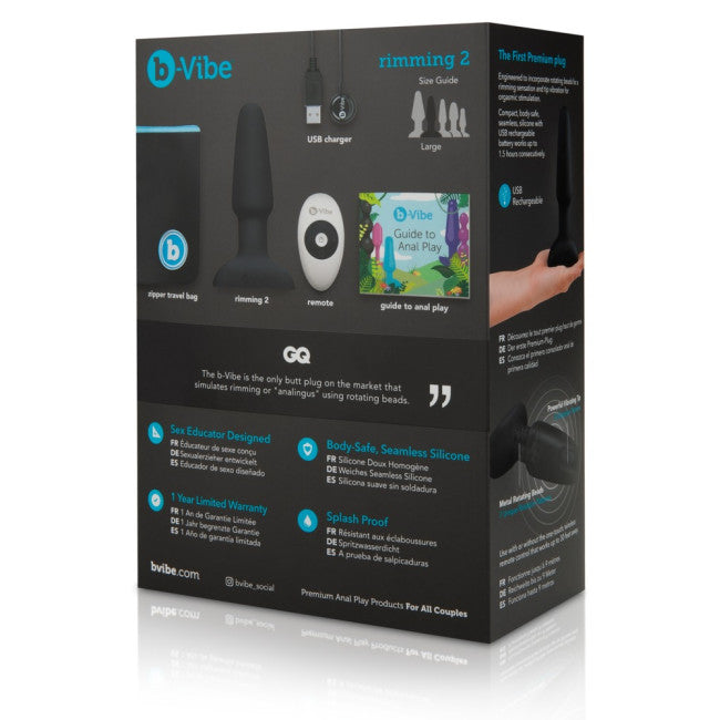 b-Vibe Rimming Plug 2 Black