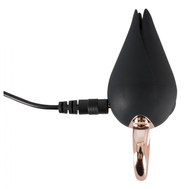 Belou White Flutter Effect Finger Vibrator Black
