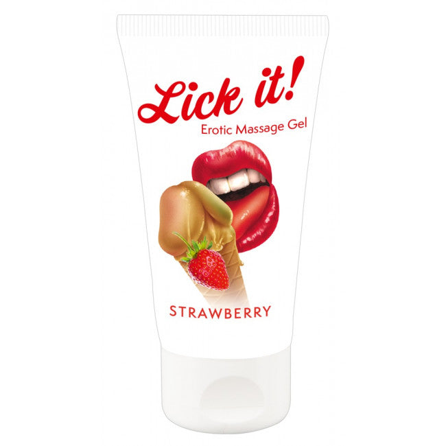 Lick-it Strawberry Erotic Massage gel 50ml