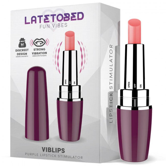 LateToBed Viblips Lipstick Stimulator Purple