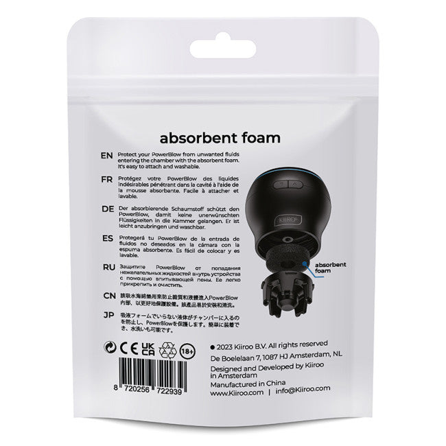 Kiiroo Powerblow Absorbent Foam Black 5 pack