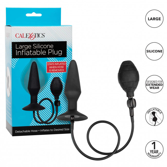 CalExotics Large Silicone Inflatable Plug Black