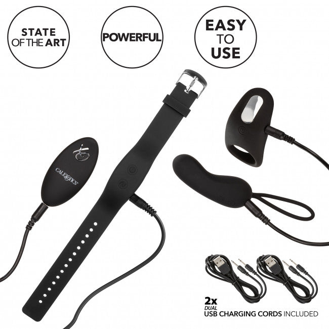CalExotics Silicone Remote Foreplay Set Black