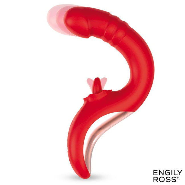 Engily Ross Drako Thrusting & Licking Vibrator Red