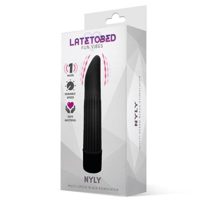 LateToBed Nyly Multi-Speed Stimulator Black