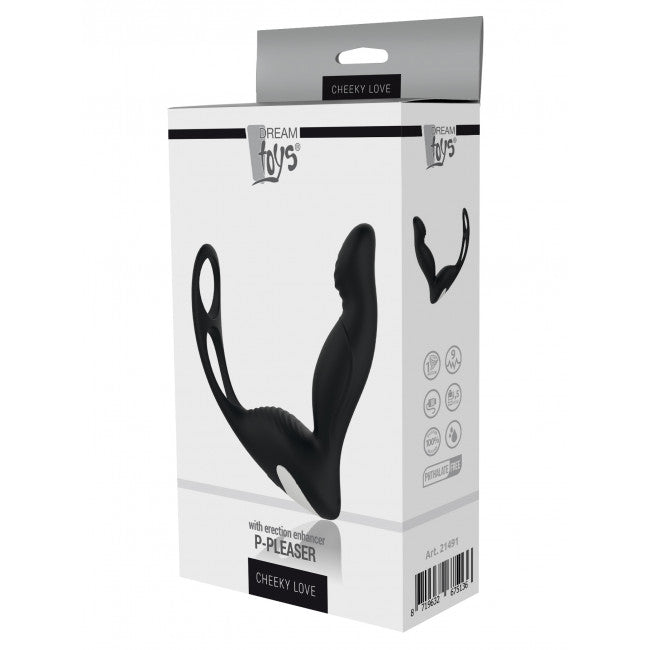 Dream Toys Cheeky Love P-Pleaser with Erection Enhancer Black
