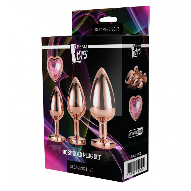 Dream Toys Gleaming Love Plug Rose Gold Set