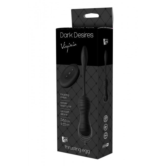 Dream Toys Dark Desires Virginia Thrusting Egg Black
