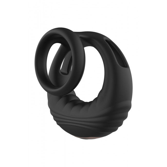 Dream Toys Ramrod Strong Vibrating Cockring with Remote Black