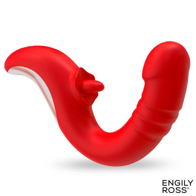 Engily Ross Drako Thrusting & Licking Vibrator Red