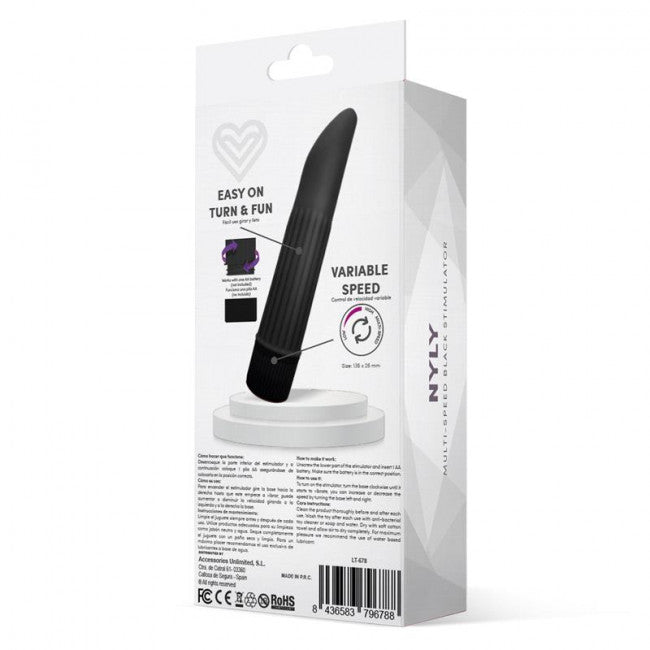 LateToBed Nyly Multi-Speed Stimulator Black