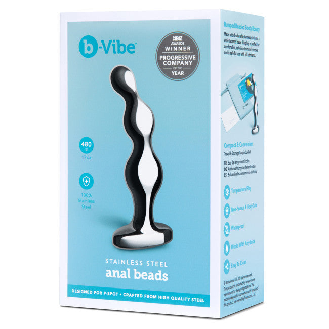 b-Vibe Stainless Steel Anal Beads Silver