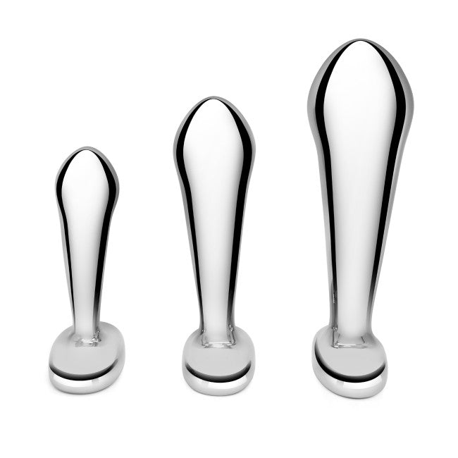 b-Vibe Stainless Steel P Spot Training Set Silver