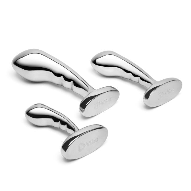 b-Vibe Stainless Steel P Spot Training Set Silver