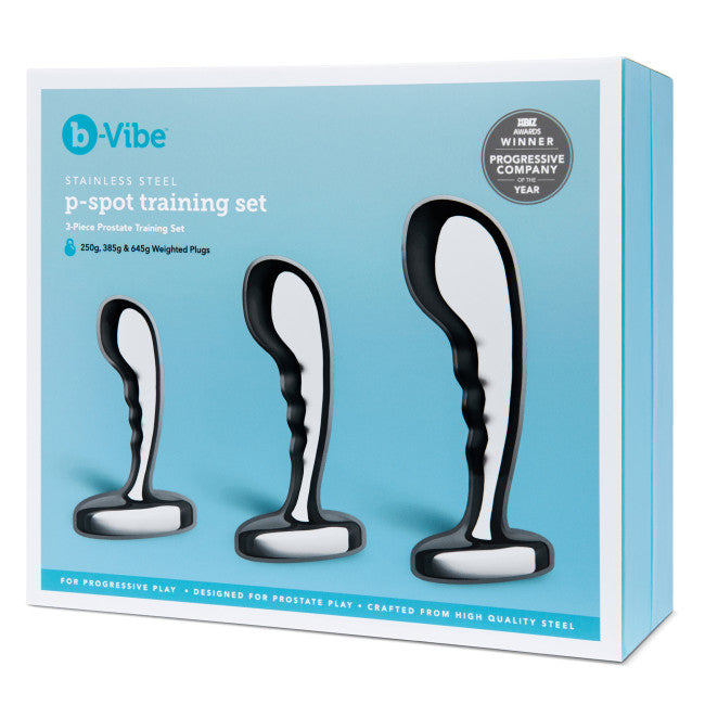 b-Vibe Stainless Steel P Spot Training Set Silver