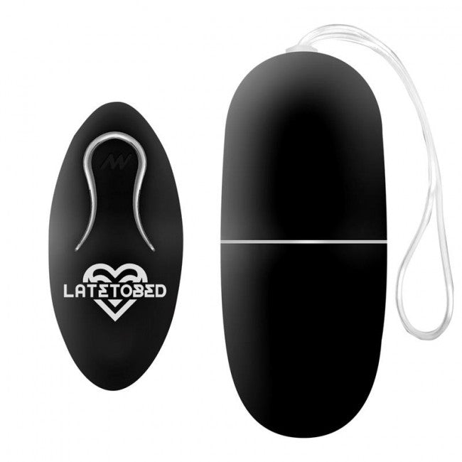 LateToBed Ecoblack Vibrating Egg with Remote Control Black