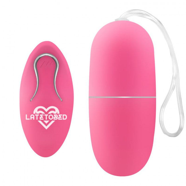 LateToBed Ecopink Vibrating Egg with Remote Control Pink