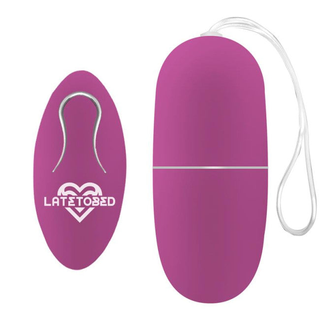 LateToBed Ecopurple Vibrating Egg with Remote Control Purple
