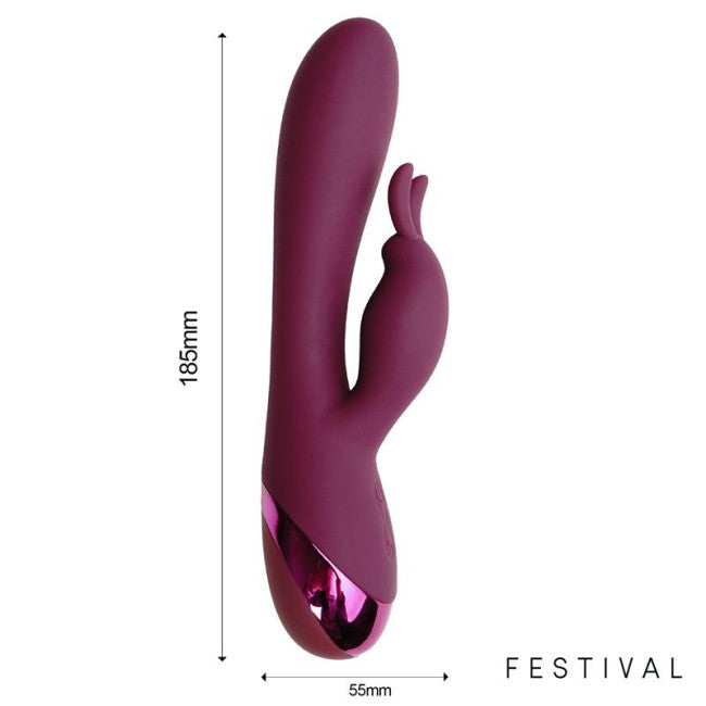 Festival Brole Rabbit Vibrator Burgundy