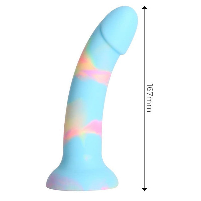 Engily Ross Dildox Sweet Cloud Liquid Silicone Dildo 18cm Blue-Pink