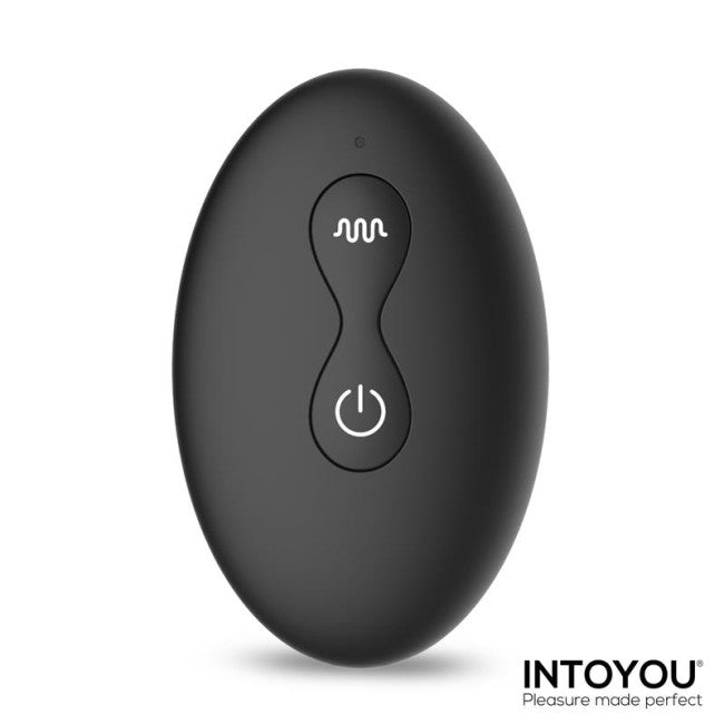 InToYou Mouve Waving Vibrating Anal Plug with Remote Control 2 Motors Black