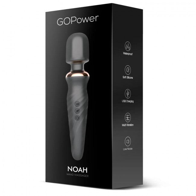 GOPower Noah Wand Massager Silicone Black