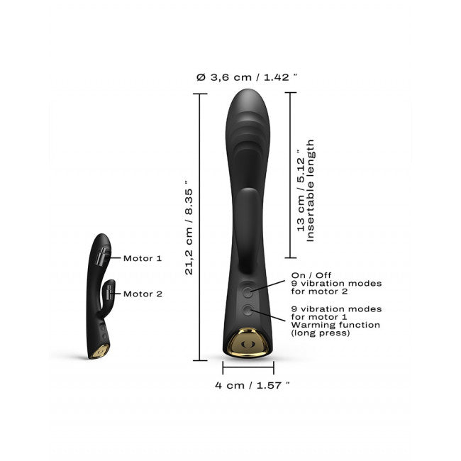 Dorcel Flexi Rabbit Heating Rabbit Vibrator Black