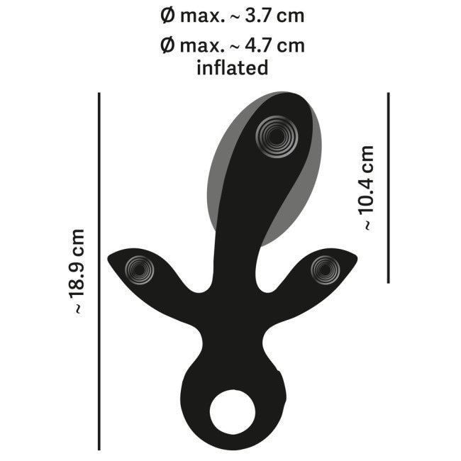 Eternal Inflatable Triple Vibrator Black
