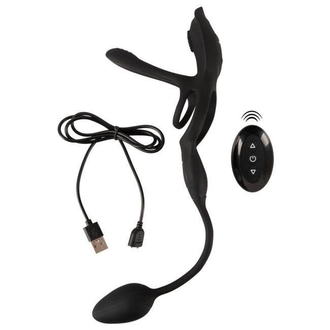 Coup!es Choice RC Multi Function Couples Vibrator Black