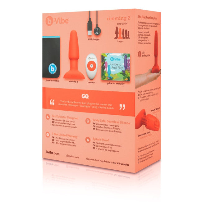 b-Vibe Rimming Plug 2 Orange