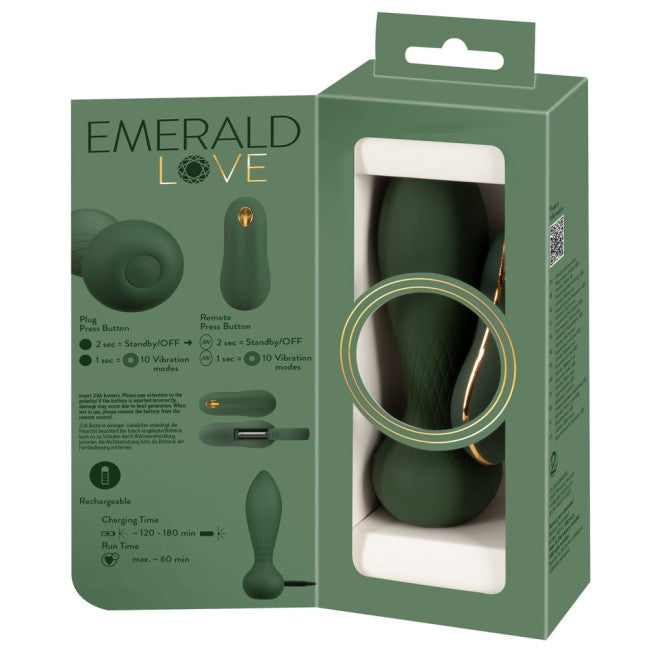 Emerald Love Luxurious RC Anal Plug Green