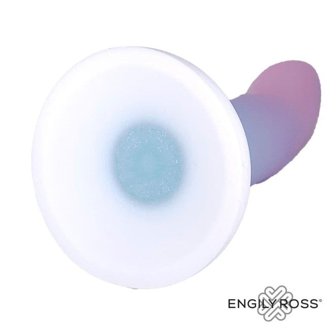 Engily Ross Dildox Color Gradient Liquid Silicone Dildo S 13.6cm Blue-Pink