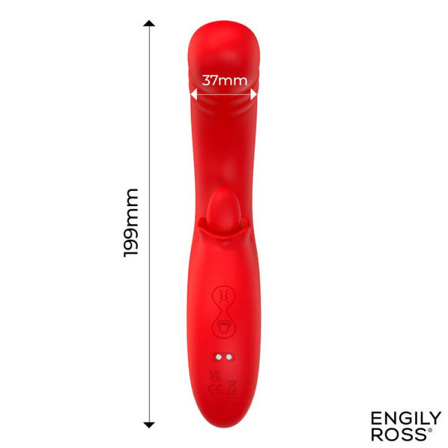 Engily Ross Drako Thrusting & Licking Vibrator Red