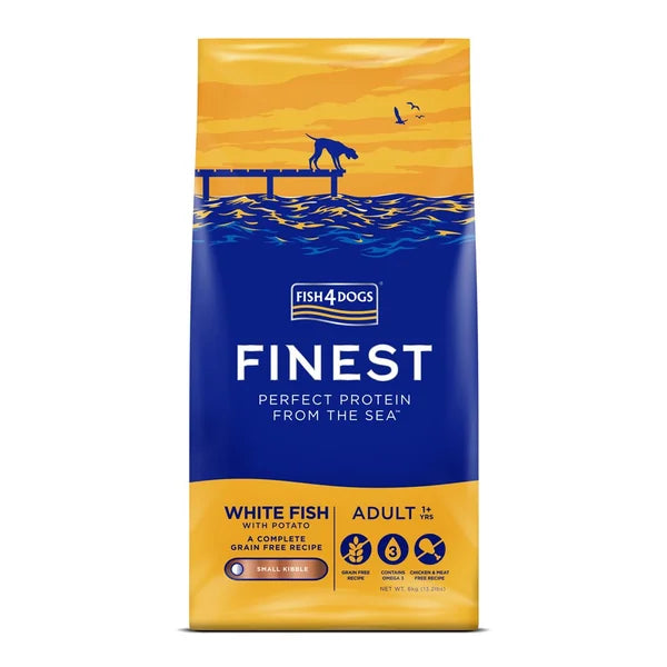 Fish4Dogs Granules small for adult dogs Finest white fish with potatoes 6 kg, 1+