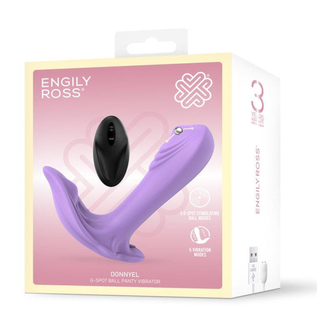 Engily Ross Donnyel Panty Vibrator with G-Spot Ball & Remote Control Purple