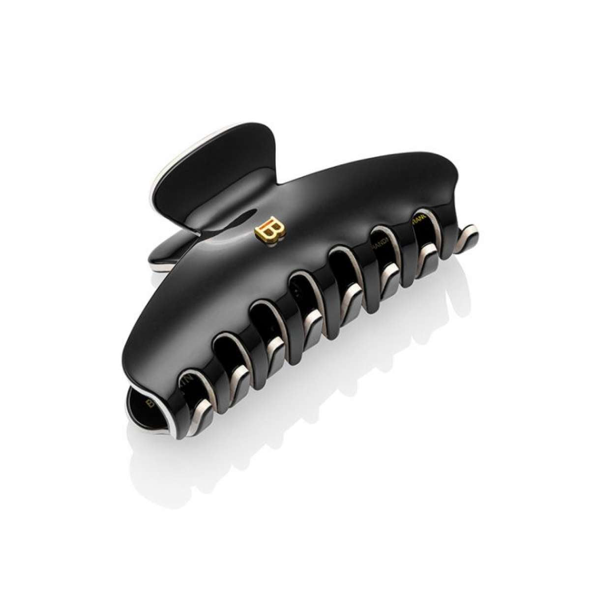 Balmain Hair Couture Cellulose Acetate Pince and Cheveux Medium Black/White Hair Clip