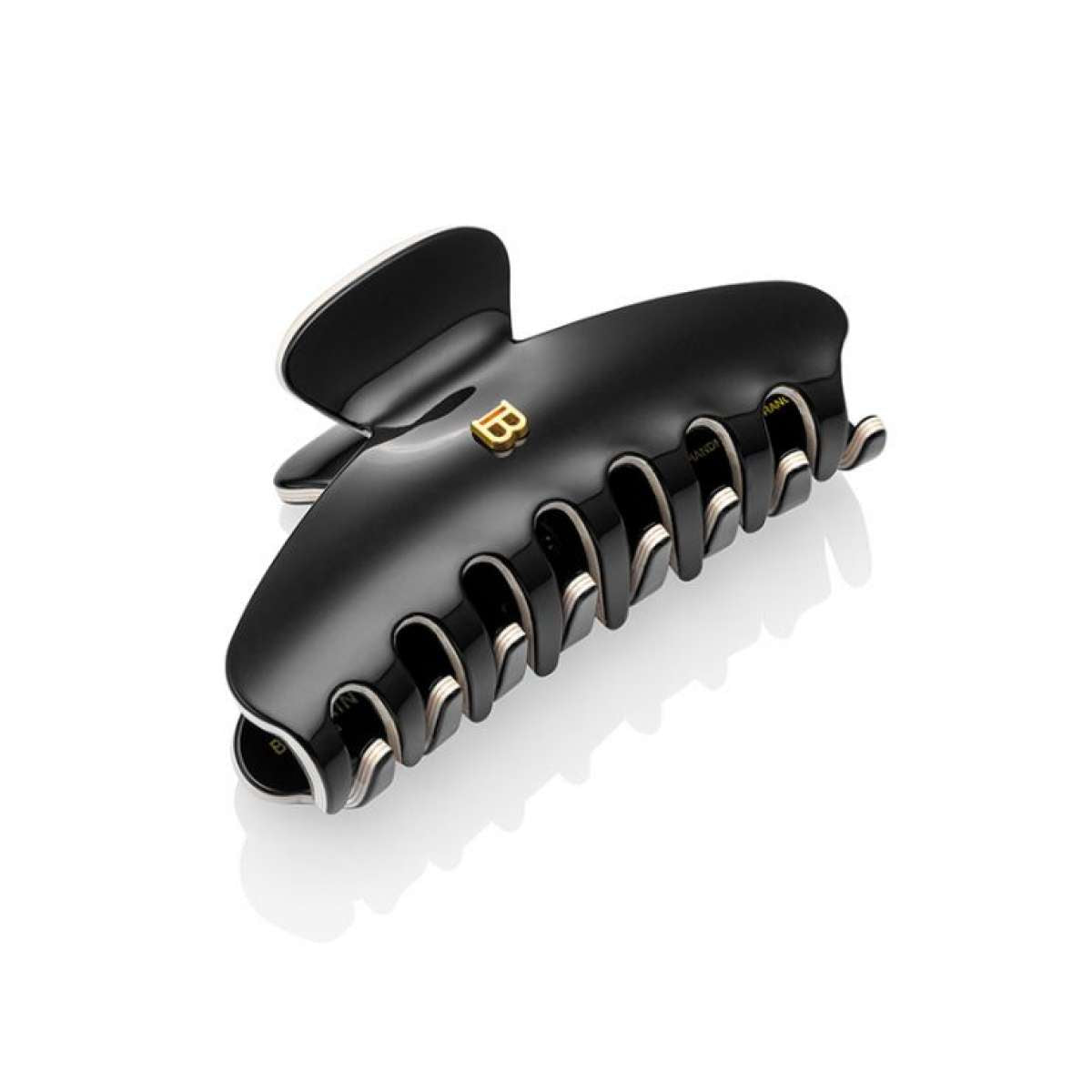 Balmain Hair Couture Cellulose Acetate Pince and Cheveux Large Black/White Hair Clip