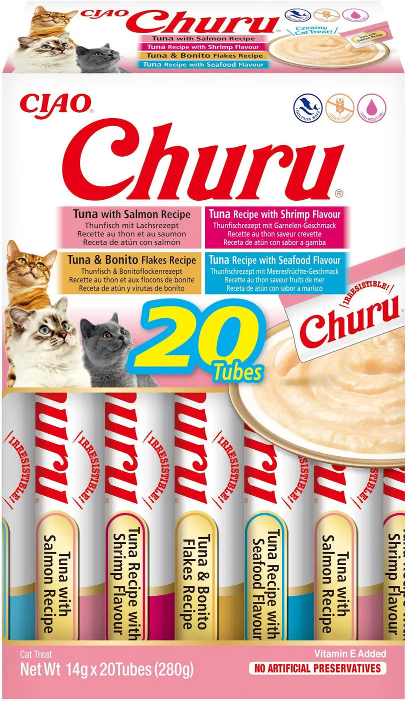 Ciao Churu Cat BOX Seafood Variety 20 tubes × 14 g