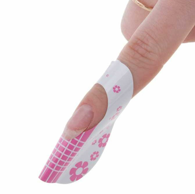 Mollylac paper templates for nail modeling Flower, 500 pcs