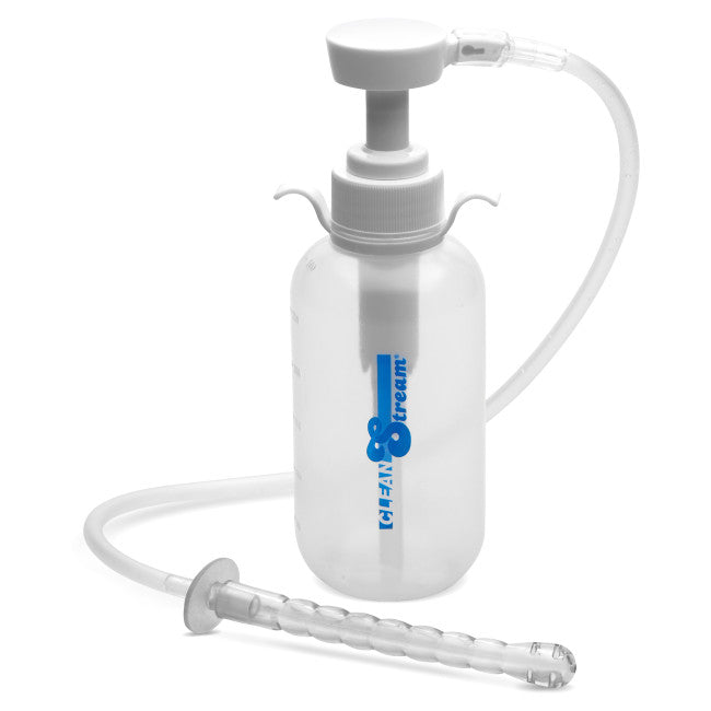CleanStream Pump Action Enema Bottle with Nozzle Clear