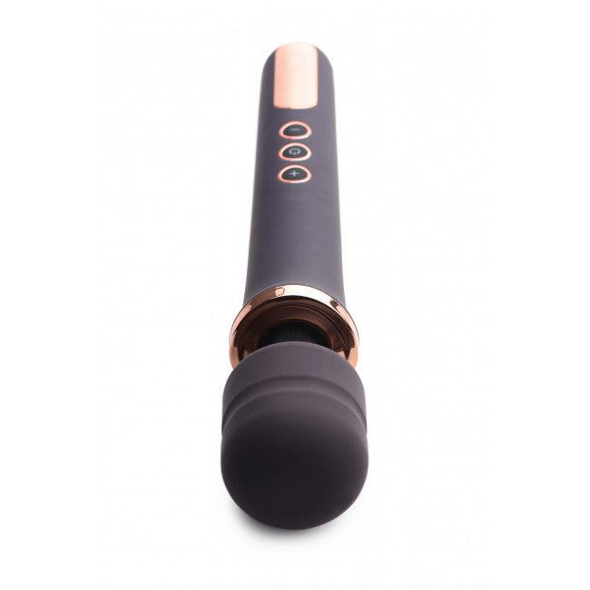 Wand Essentials Scepter 50X Silicone Wand Massager Black/Gold