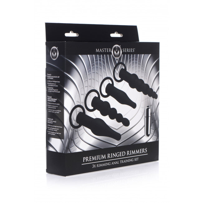 Master Series 3X Premium Ringed Rimmers Anal Training Set Black