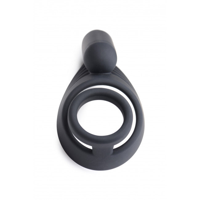 Trinity Vibes 7X Silicone C-Ring with Vibrating Taint Stimulator