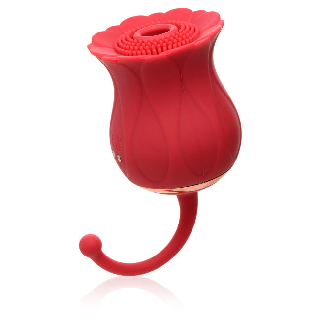 Bloomgasm Royalty Rose Textured Suction Clit Stimulator Red