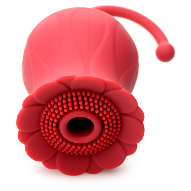 Bloomgasm Royalty Rose Textured Suction Clit Stimulator Red